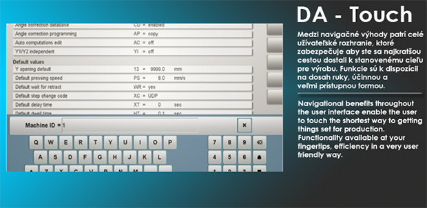 DELEM DA-Touch užívateľské rozhranie